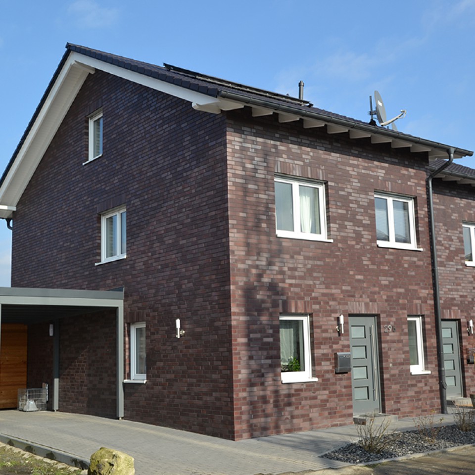 Frontansicht Doppelhaus